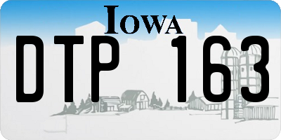 IA license plate DTP163
