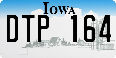 IA license plate DTP164