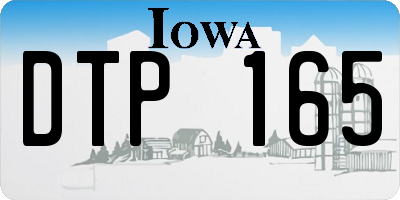 IA license plate DTP165