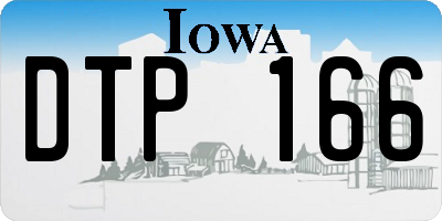 IA license plate DTP166