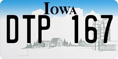 IA license plate DTP167