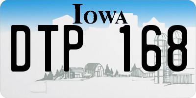 IA license plate DTP168