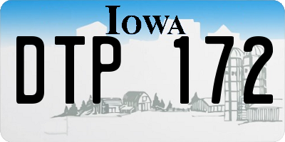 IA license plate DTP172