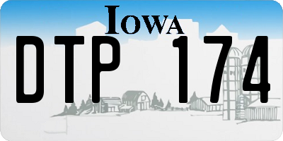 IA license plate DTP174
