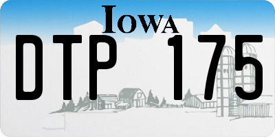 IA license plate DTP175