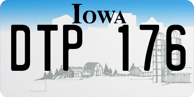 IA license plate DTP176