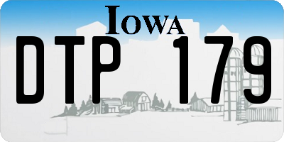 IA license plate DTP179