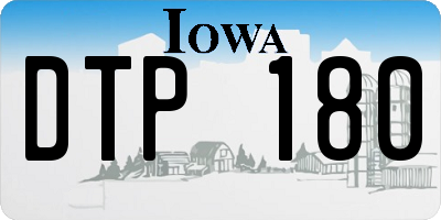 IA license plate DTP180