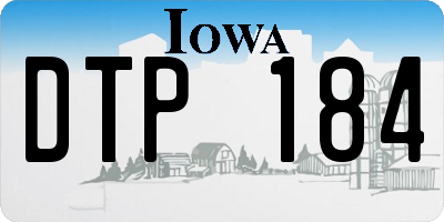 IA license plate DTP184