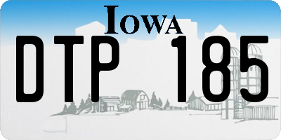 IA license plate DTP185