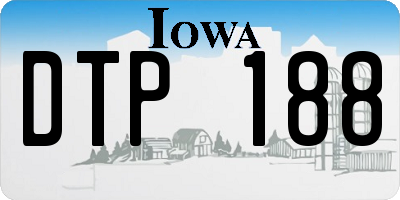 IA license plate DTP188
