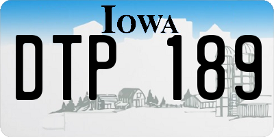 IA license plate DTP189