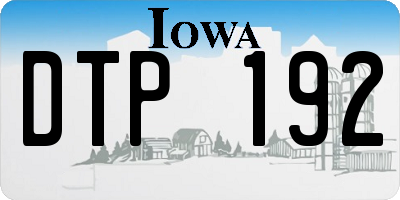 IA license plate DTP192