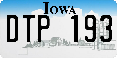 IA license plate DTP193