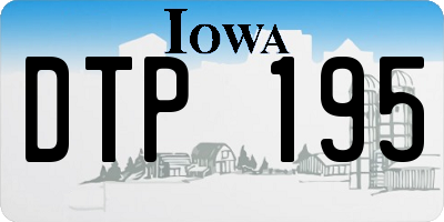 IA license plate DTP195