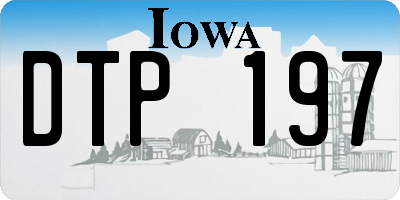 IA license plate DTP197