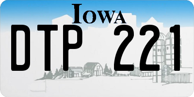 IA license plate DTP221