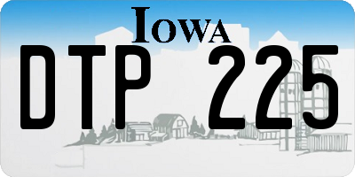 IA license plate DTP225