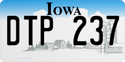 IA license plate DTP237