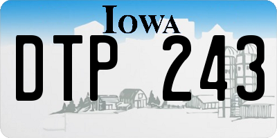 IA license plate DTP243