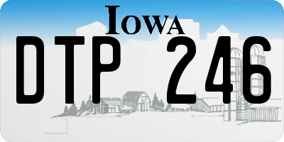 IA license plate DTP246