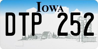 IA license plate DTP252