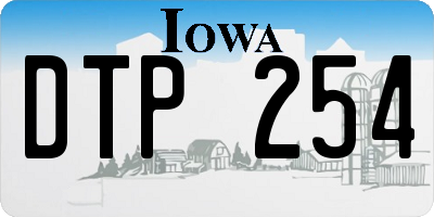 IA license plate DTP254