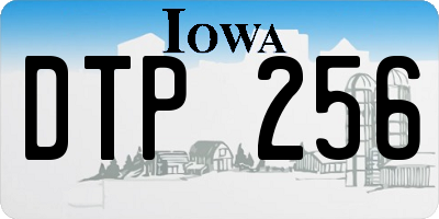 IA license plate DTP256