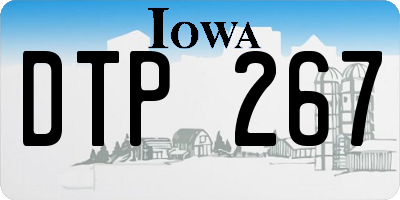 IA license plate DTP267