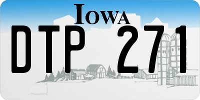 IA license plate DTP271