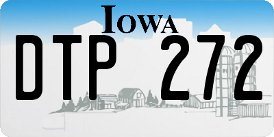 IA license plate DTP272