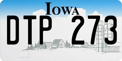 IA license plate DTP273