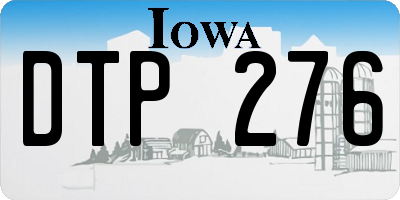 IA license plate DTP276