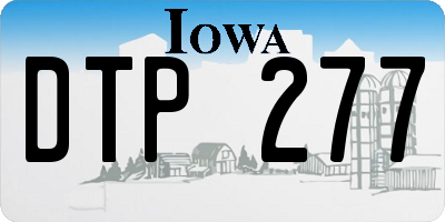 IA license plate DTP277