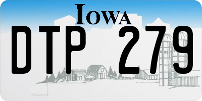 IA license plate DTP279