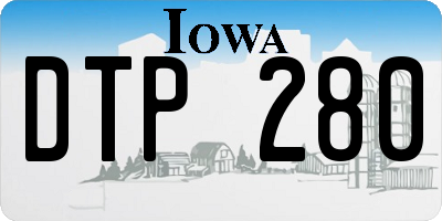 IA license plate DTP280