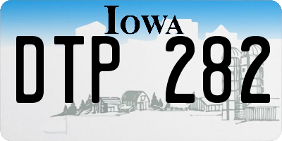 IA license plate DTP282