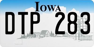 IA license plate DTP283