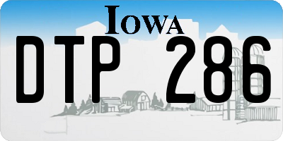 IA license plate DTP286
