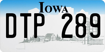 IA license plate DTP289