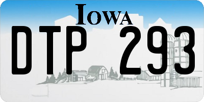 IA license plate DTP293