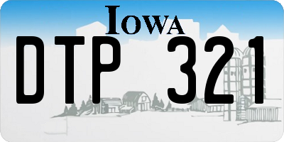IA license plate DTP321