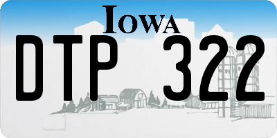 IA license plate DTP322