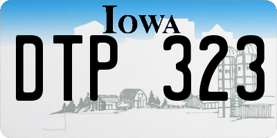 IA license plate DTP323