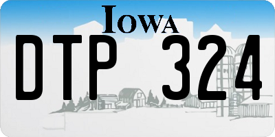 IA license plate DTP324