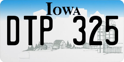 IA license plate DTP325