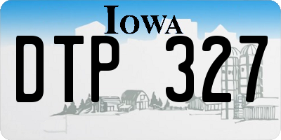 IA license plate DTP327
