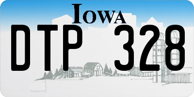 IA license plate DTP328