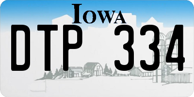 IA license plate DTP334