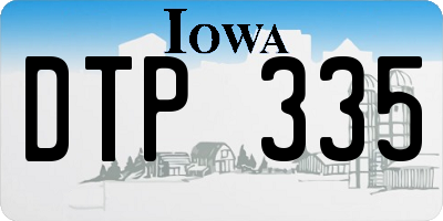 IA license plate DTP335